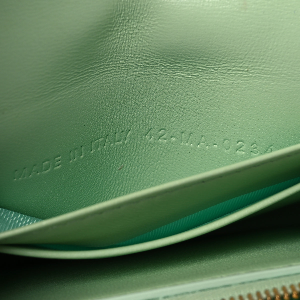 Christian Dior Lambskin Cannage Miss Dior Glycine Wallet Blue Green 7 of 11