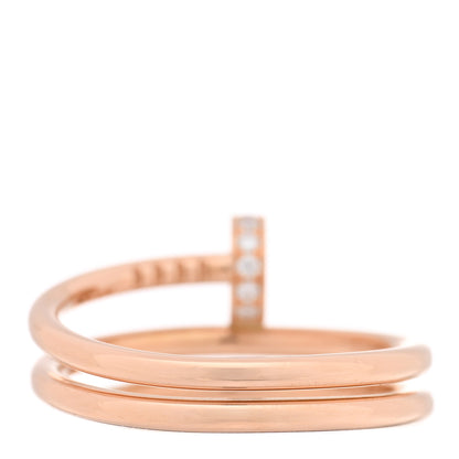 Cartier 18K Pink Gold Diamond Double Juste Un Clou Ring  54 7 3 of 6
