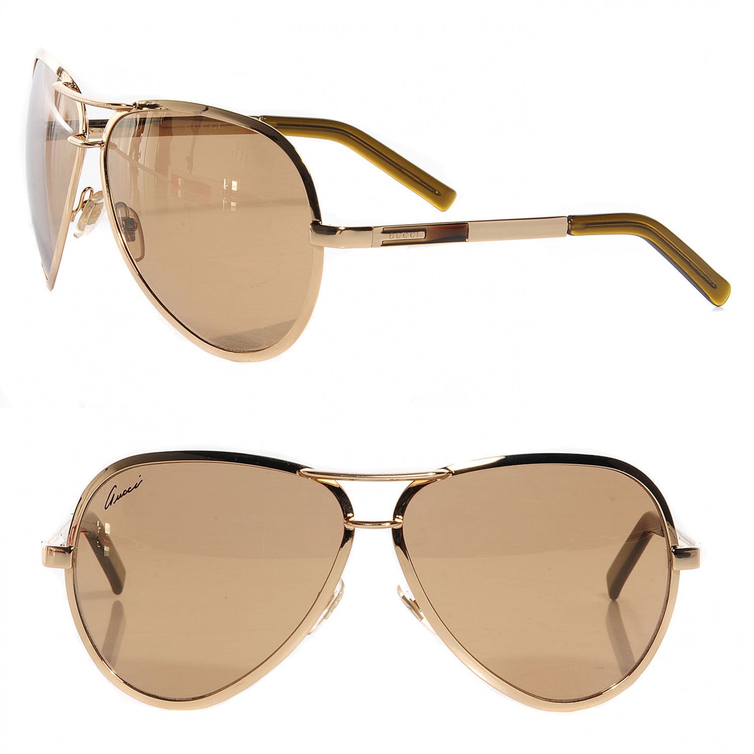 Gucci Aviator Sunglasses 2785/S Gold 1 of 7