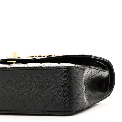 Chanel Caviar Quilted Medium Double Flap Black 10 of 11