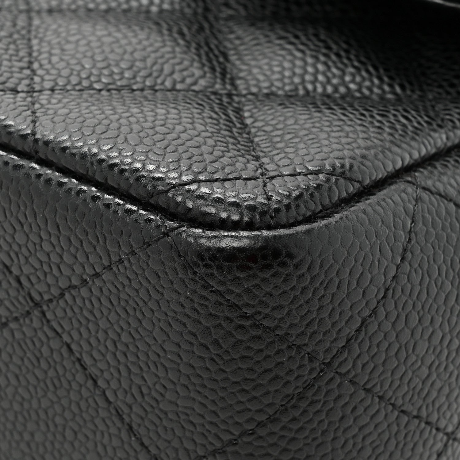 Chanel Caviar Quilted Jumbo Double Flap Black 15 of 19