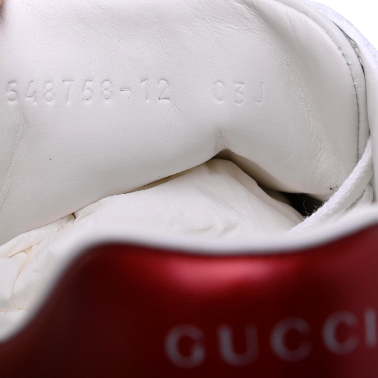 Gucci Calfskin Nappa LOVED Print Mens Ace Sneakers 12 White Red Flame Green 8 of 10