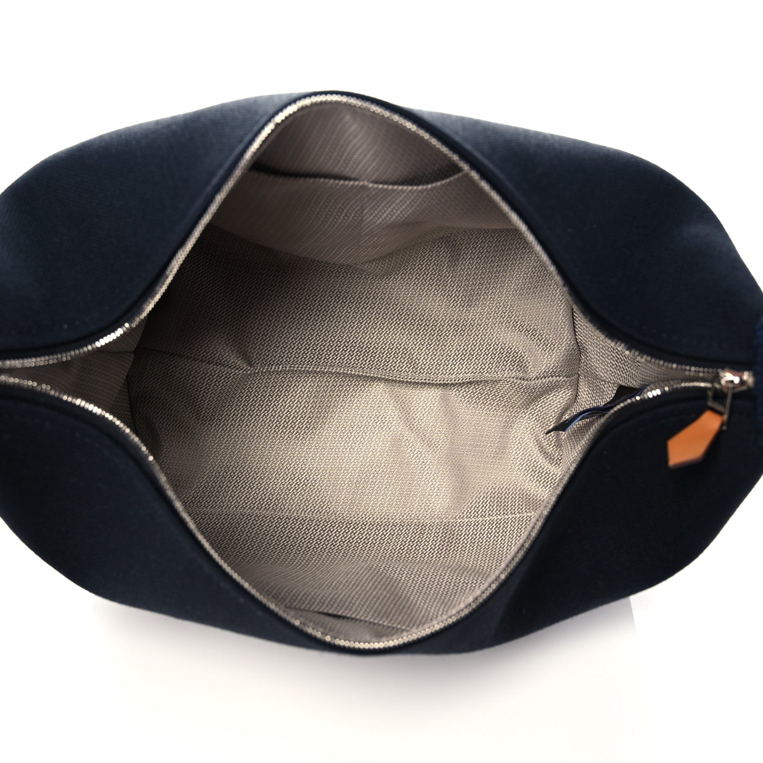 Hermes Canvas Large Bride-A-Brac Pouch Bleu Nuit 5 of 9