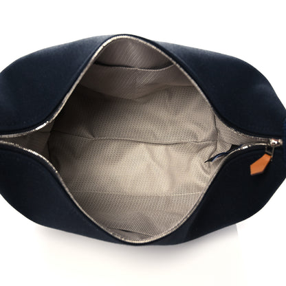 Hermes Canvas Large Bride-A-Brac Pouch Bleu Nuit 5 of 9