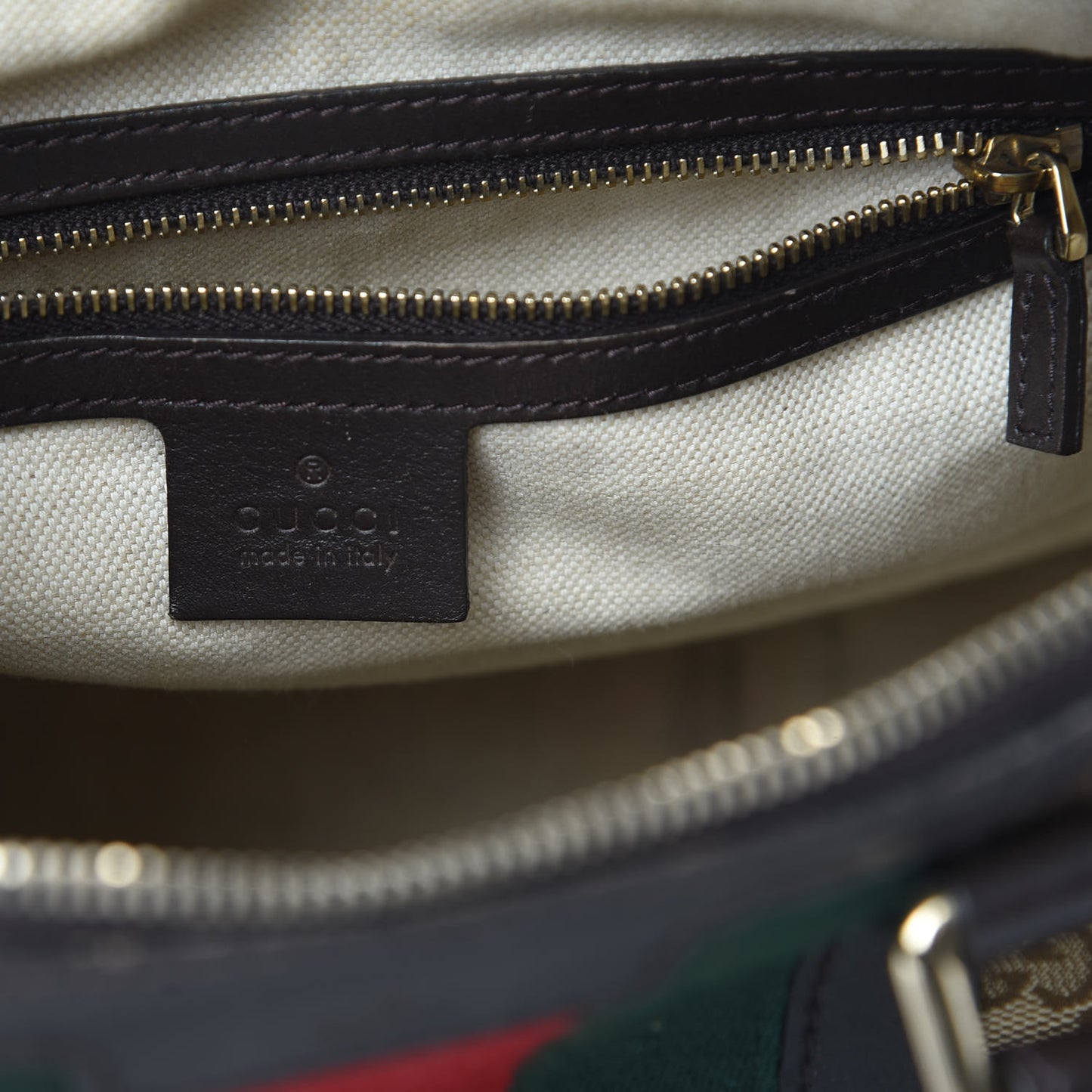 Monogram Vintage Web Medium Boston Dark Brown