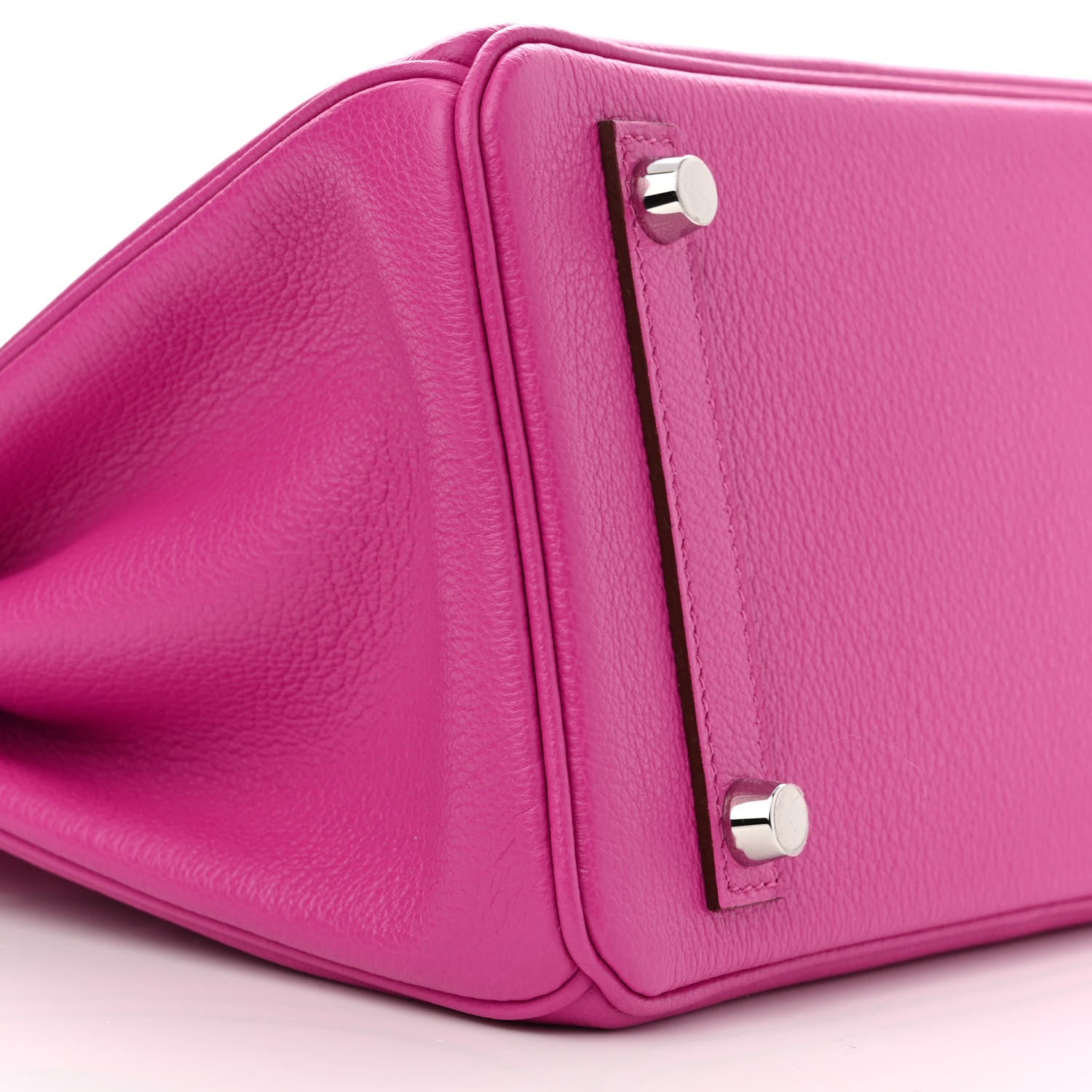 Hermes Taurillon Novillo Verso Birkin 25 Magnolia Rouge Casaque 9 of 11