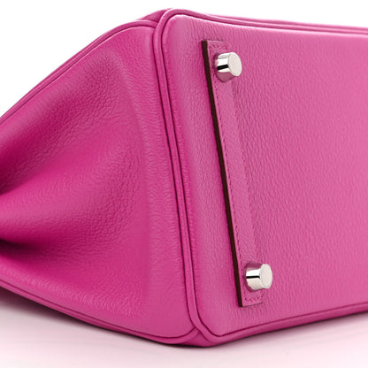 Hermes Taurillon Novillo Verso Birkin 25 Magnolia Rouge Casaque 9 of 11