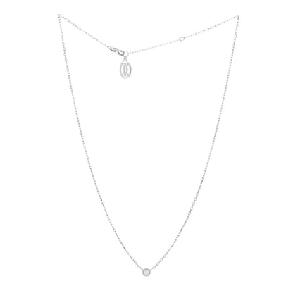 Cartier 18K White Gold Diamond SM D'Amour Pendant Necklace 2 of 5
