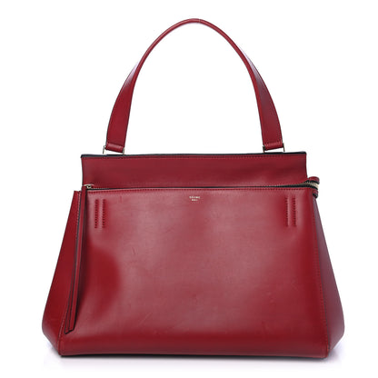 Celine Smooth Calfskin Medium Edge Shoulder Bag Red 1 of 4