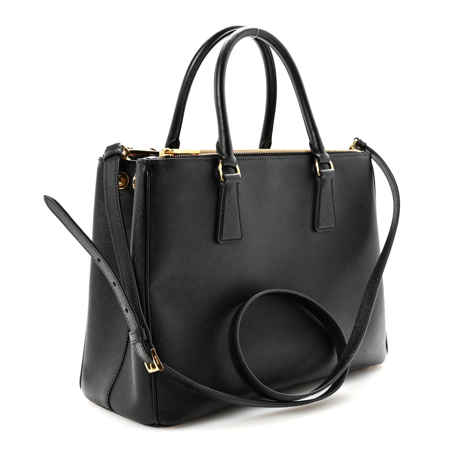 Prada Saffiano Lux Large Galleria Double Zip Tote Black 1791294