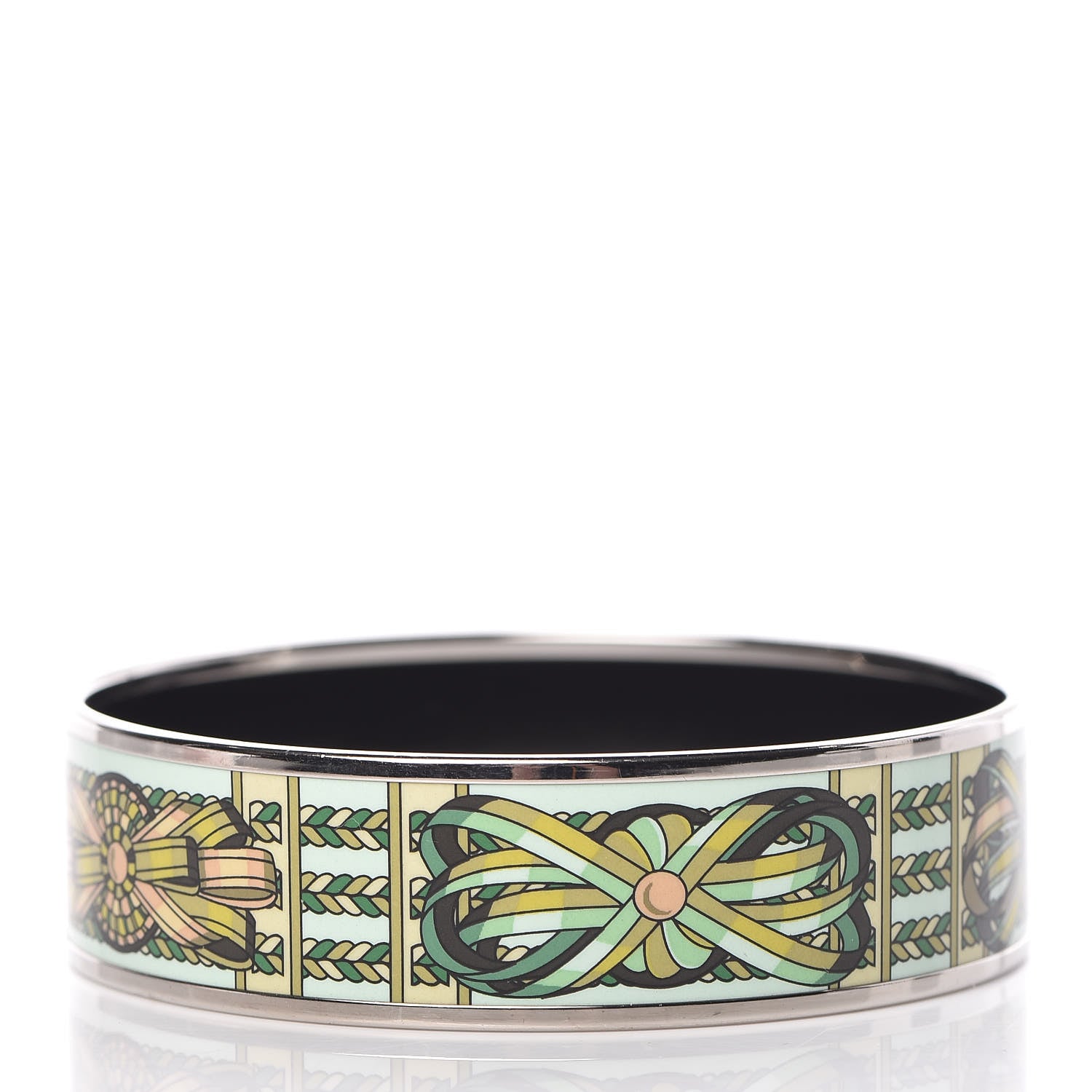 Hermes Enamel Printed Rubans de Cheval Wide Bracelet 70 3 of 5