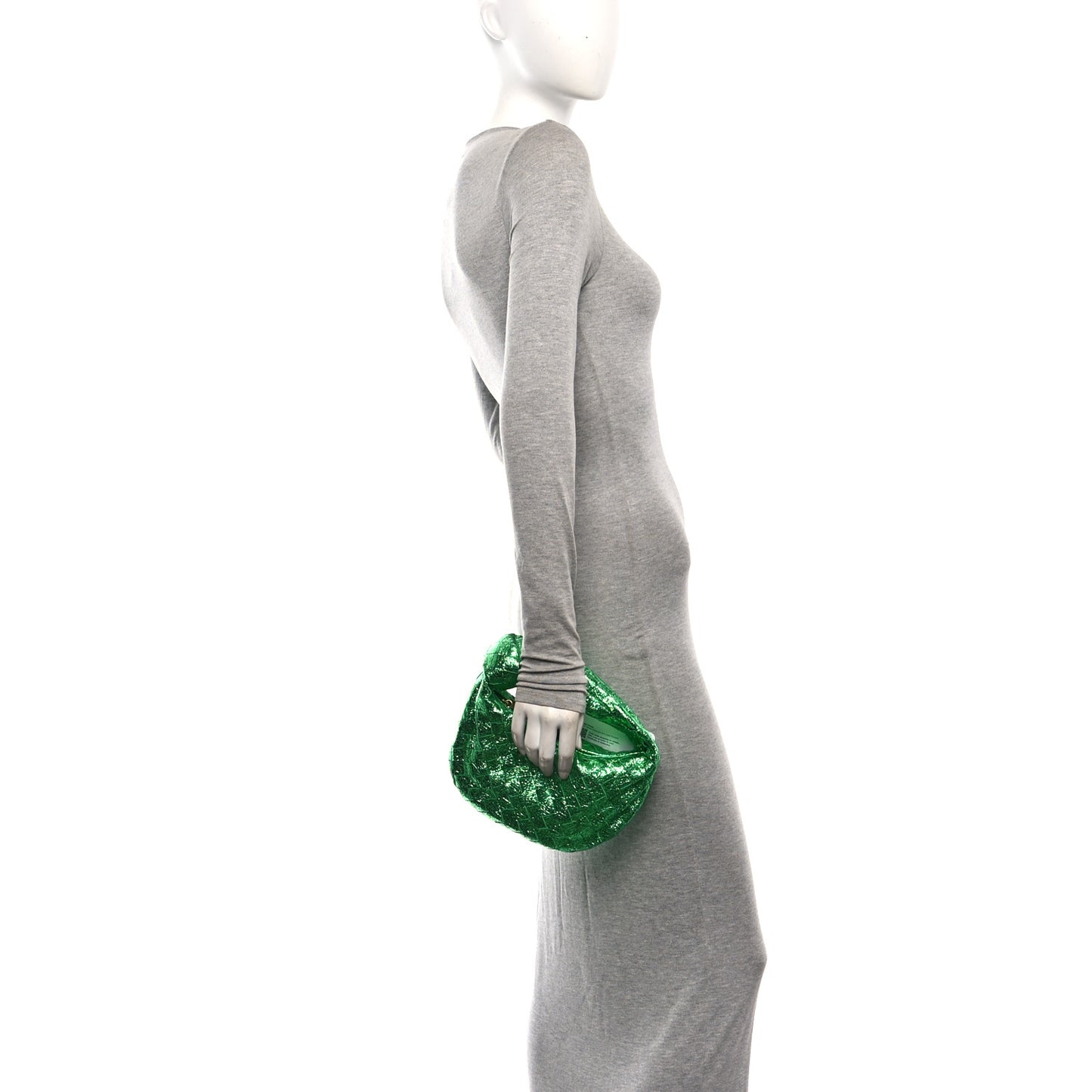 Metallic Nappa Intrecciato Mini Jodie Parakeet