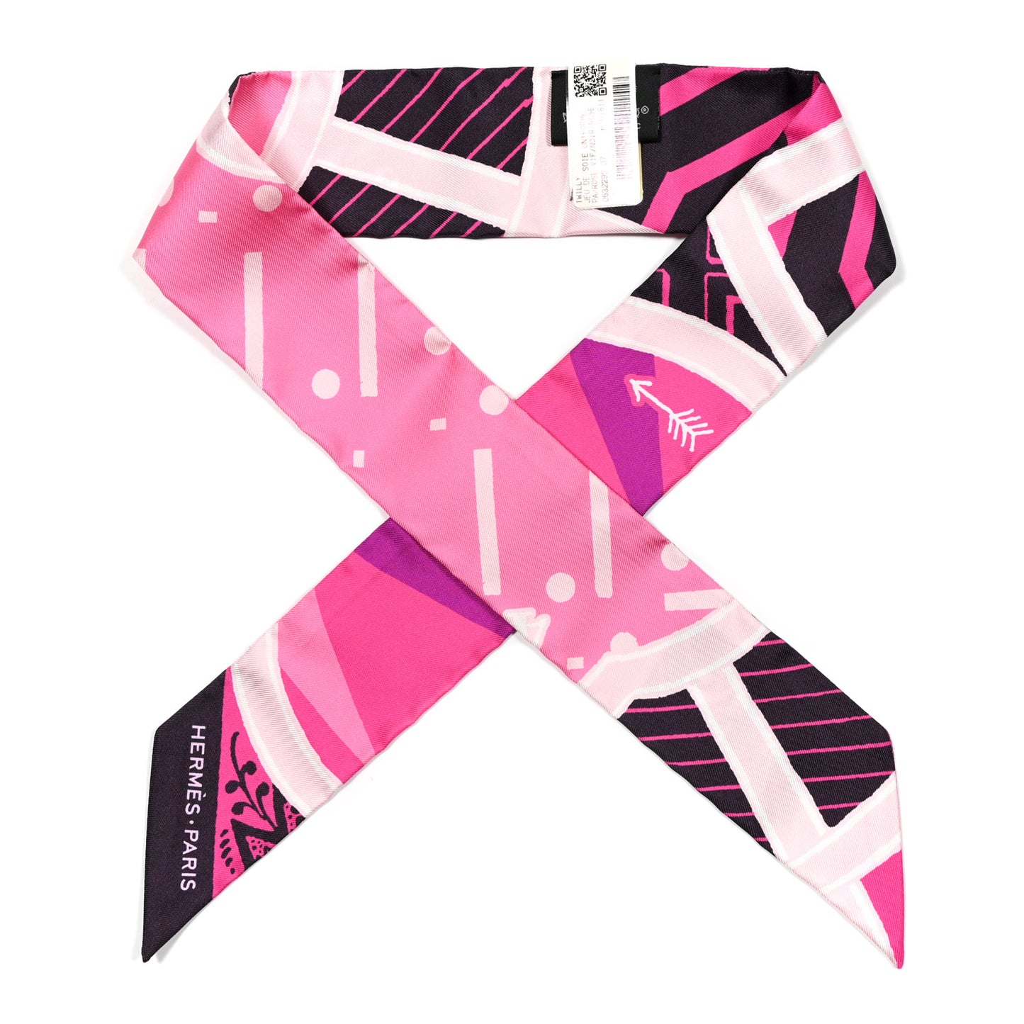 Silk Jeu de Soie Uniforme Twilly Rose Vif Black Rose