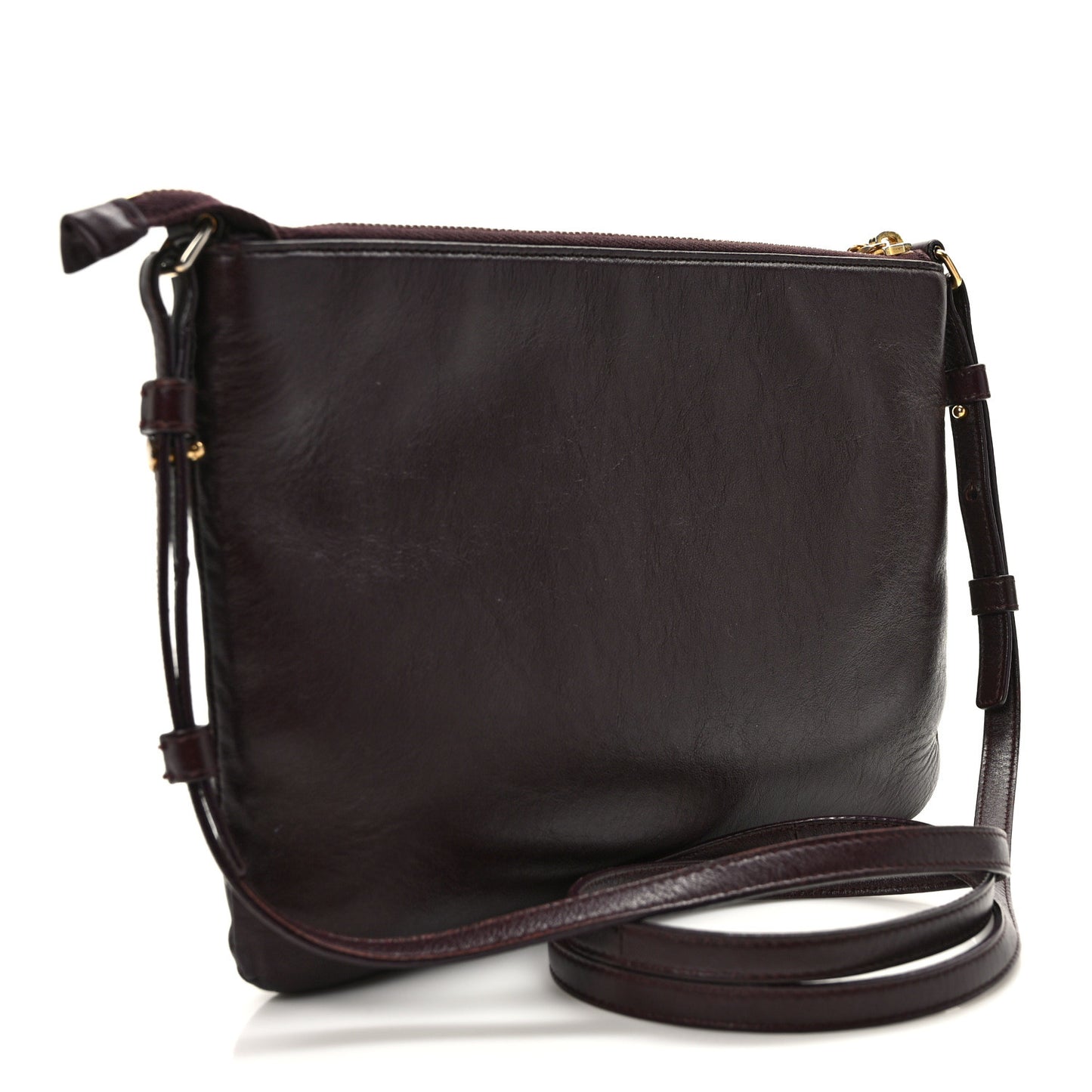 Calfskin Teen Monogram Crossbody Bag Bordeaux