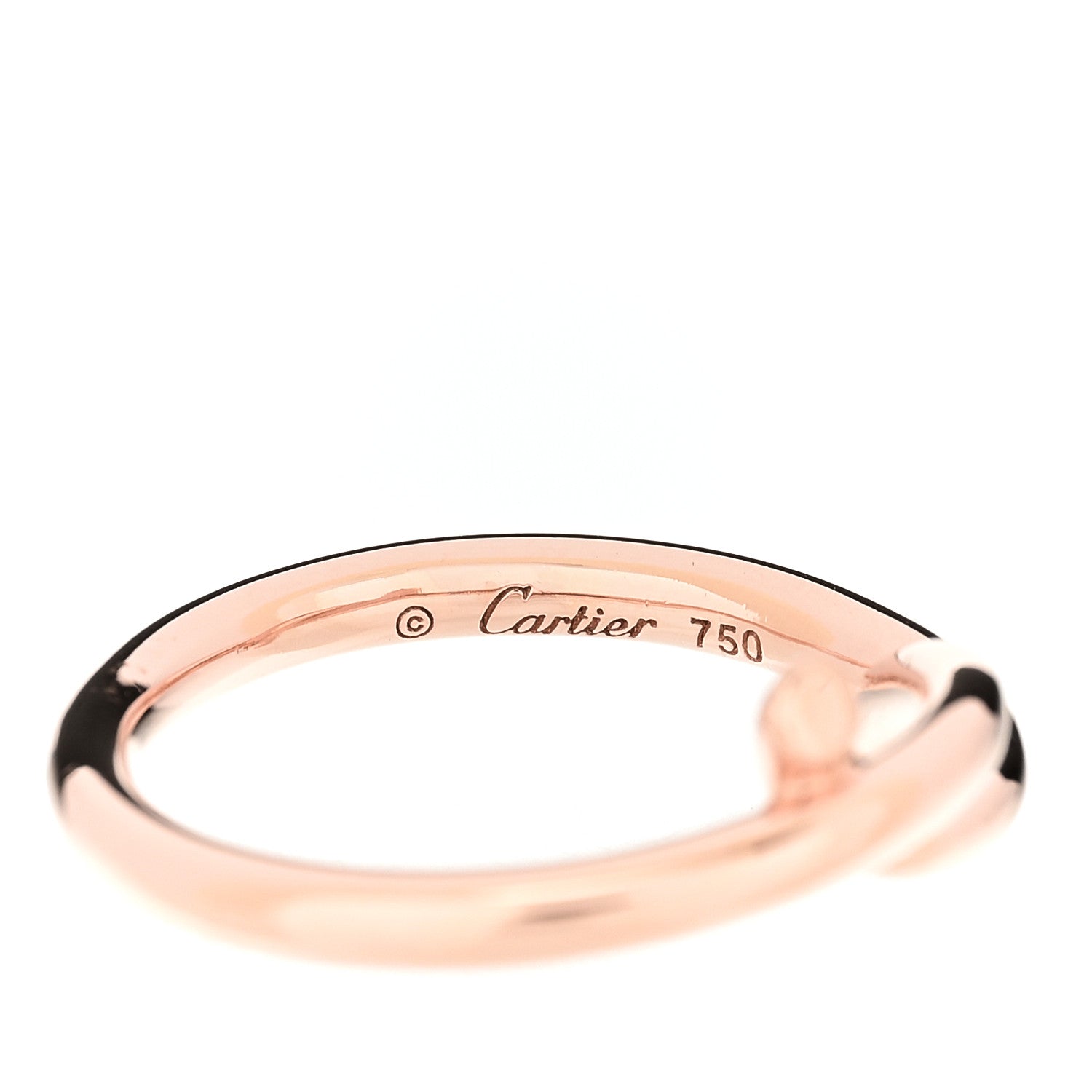 Cartier 18K Pink Gold Entrelaces Ring 53 6.5 4 of 5
