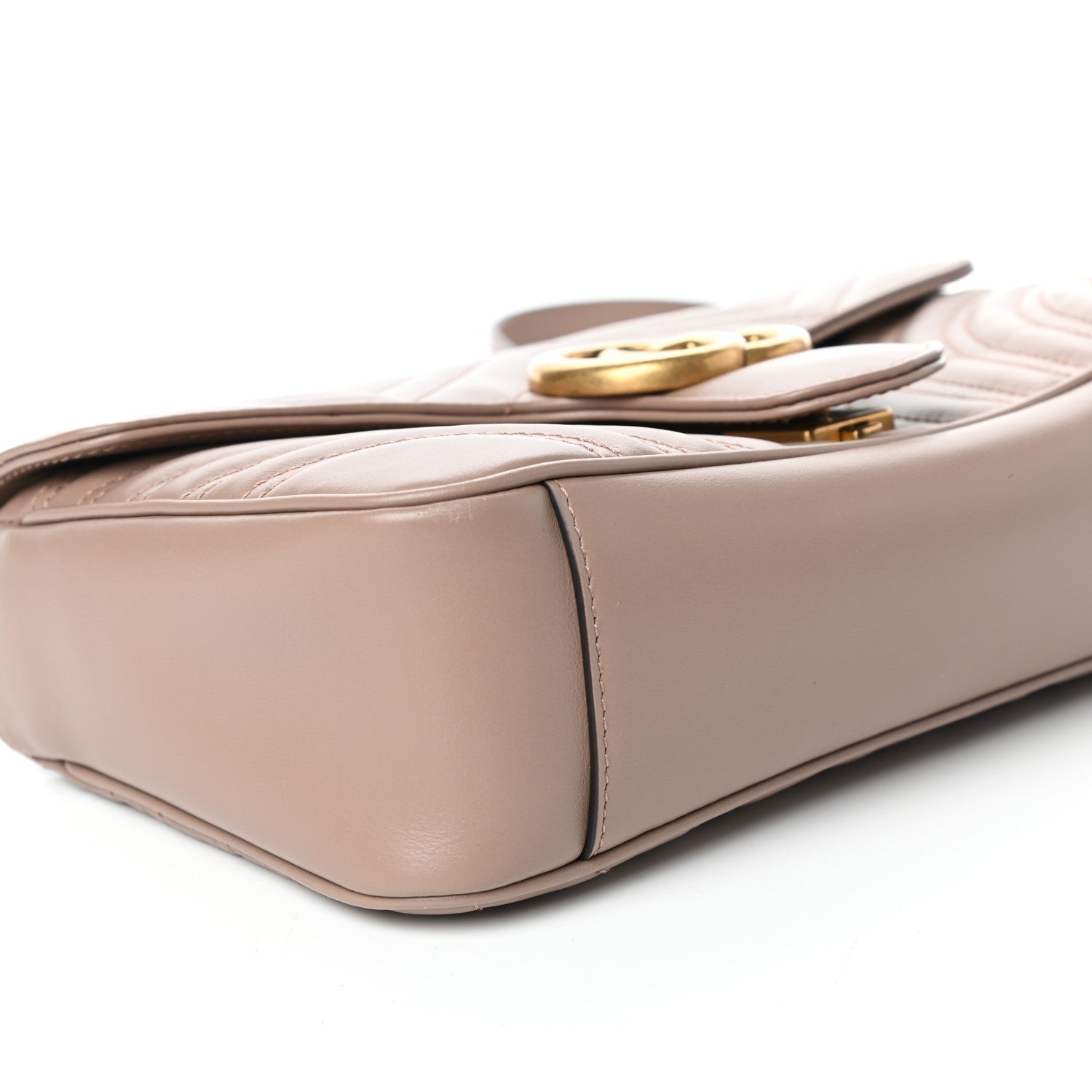 Gucci Calfskin Matelasse Small GG Marmont Shoulder Bag Porcelain Rose 8 of 9