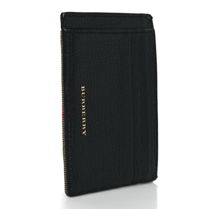 Burberry Vintage Check Money Clip Card Case Black 3 of 7