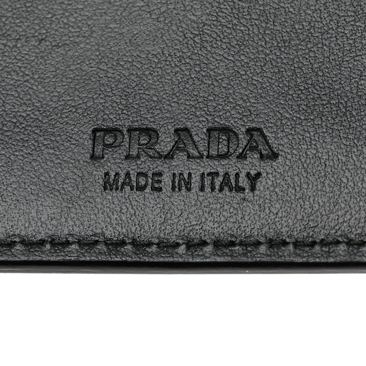 Prada Spazzolato Triangle Patterned Wallet Black 6 of 7