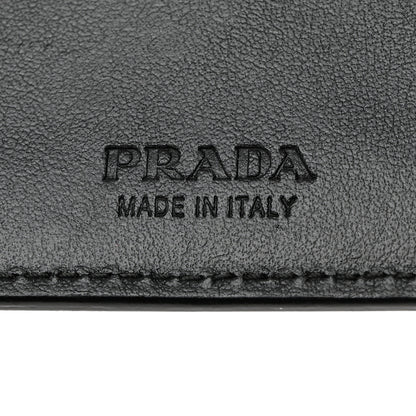 Prada Spazzolato Triangle Patterned Wallet Black 6 of 7
