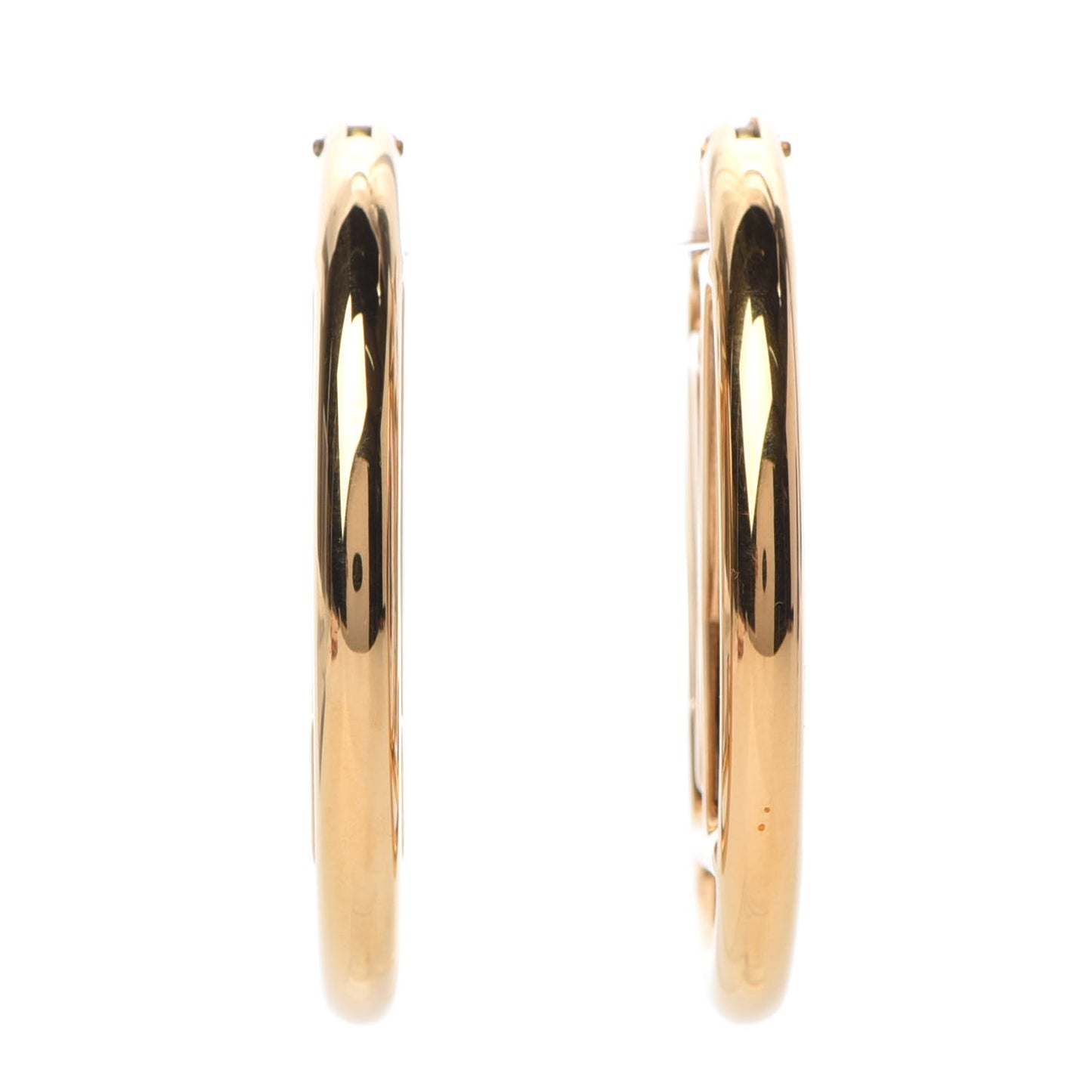 Metal Louise Hoop Earrings Gold
