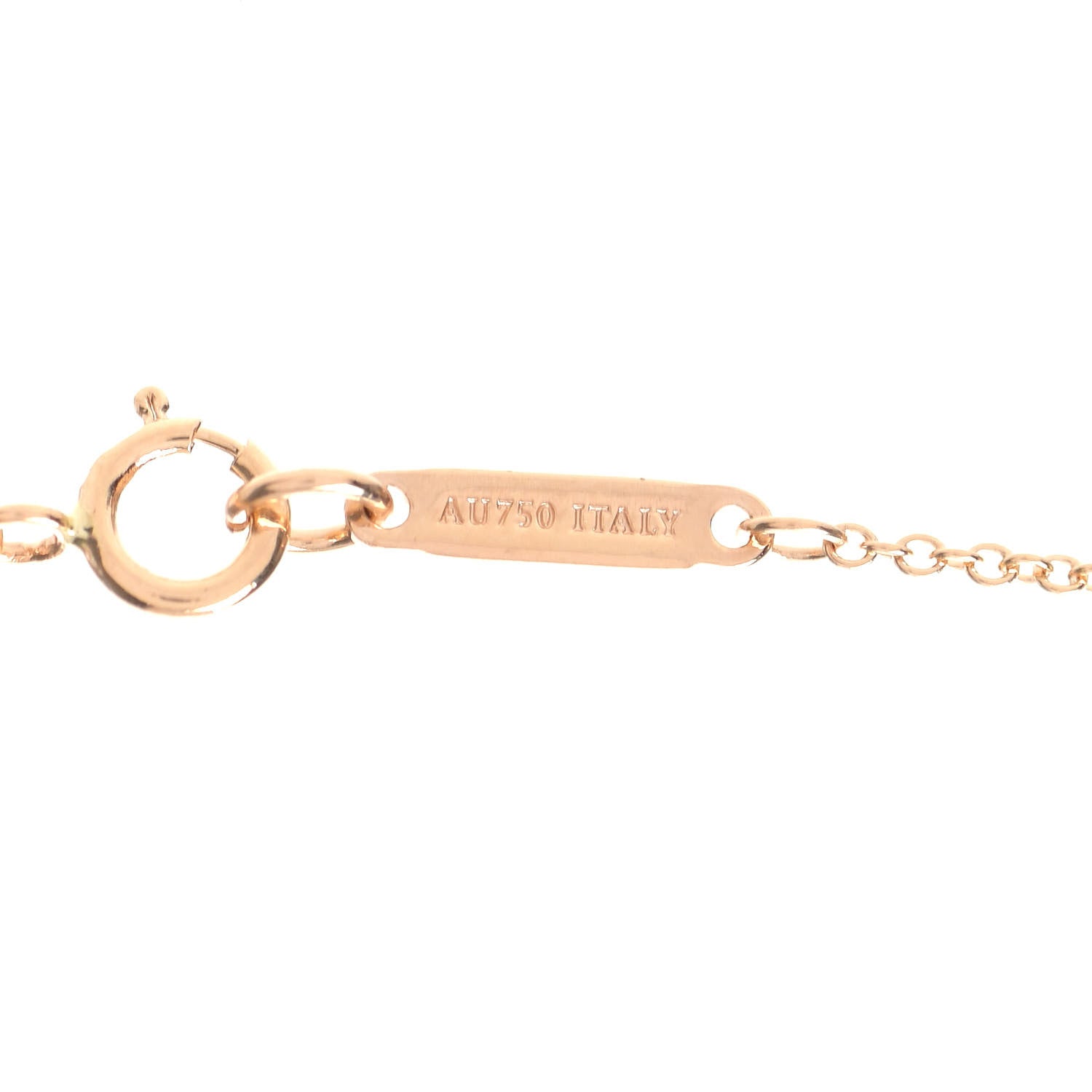 Tiffany 18K Rose Gold Diamond Small Atlas Open Pendant Necklace 4 of 6