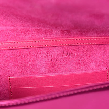 Christian Dior Patent Studded Diorama Top Handle Wallet on Chain Pouch Pink 6 of 9