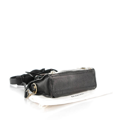 Balenciaga Chevre Gold Metallic Edge Hardware Mini City Black 4 of 7