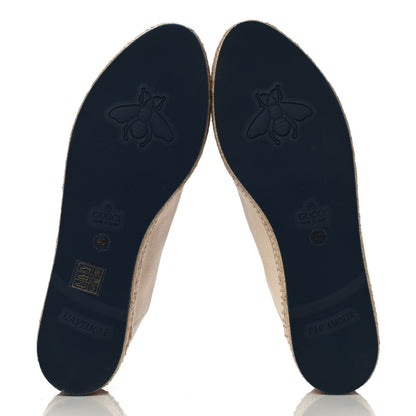Gucci Canvas Logo Lace-Up Platform Espadrilles 40 Greggio Grege 7 of 13