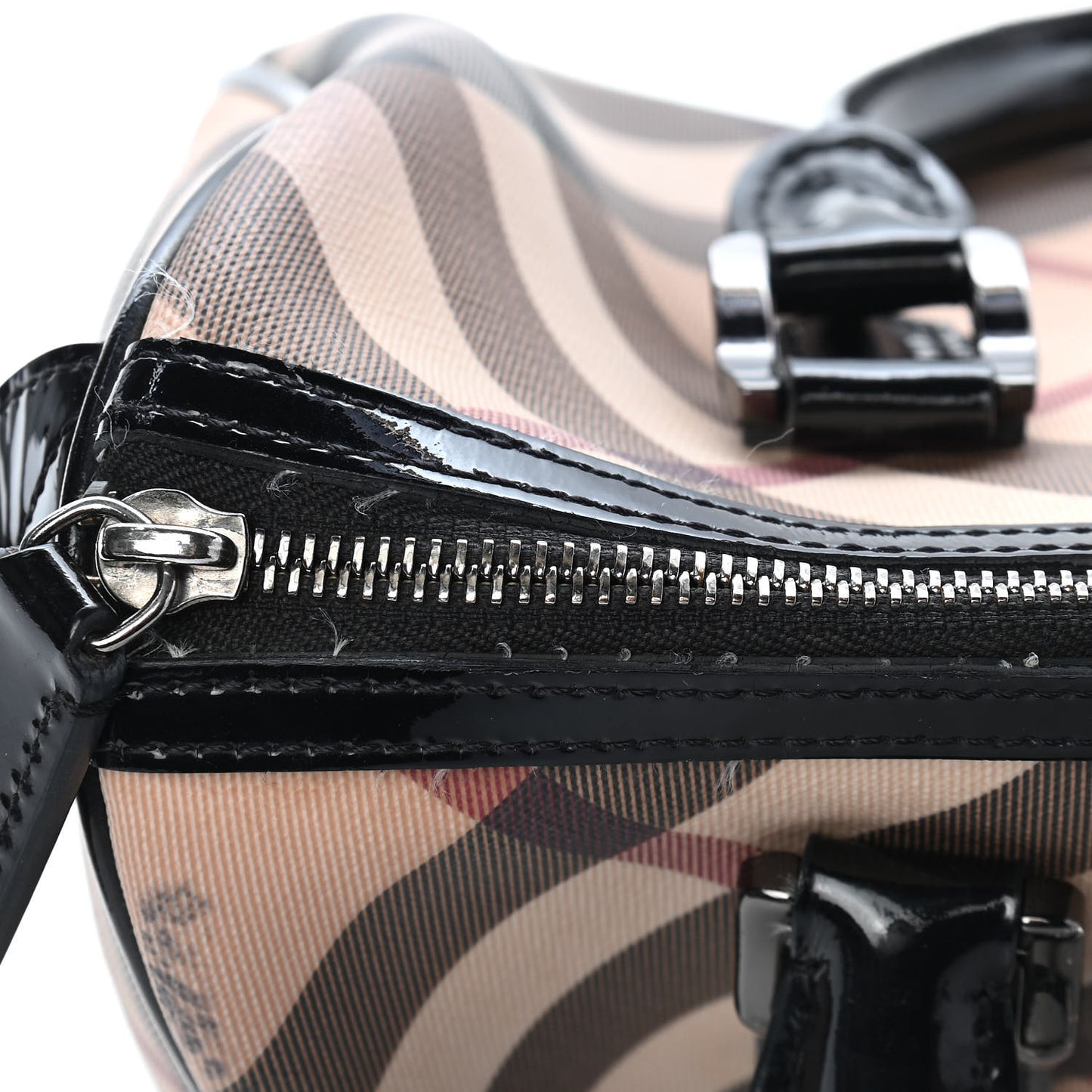 Supernova Check Patent Small Chester Bowling Bag Black