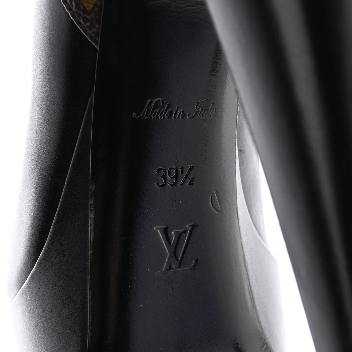 Louis Vuitton Calfskin Monogram Afterglow Platform Pumps 39.5 Black 6 of 13