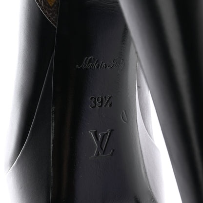Louis Vuitton Calfskin Monogram Afterglow Platform Pumps 39.5 Black 6 of 13