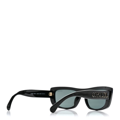 Chanel Acetate Rectangle Sunglasses 5559-A Black 4 of 8