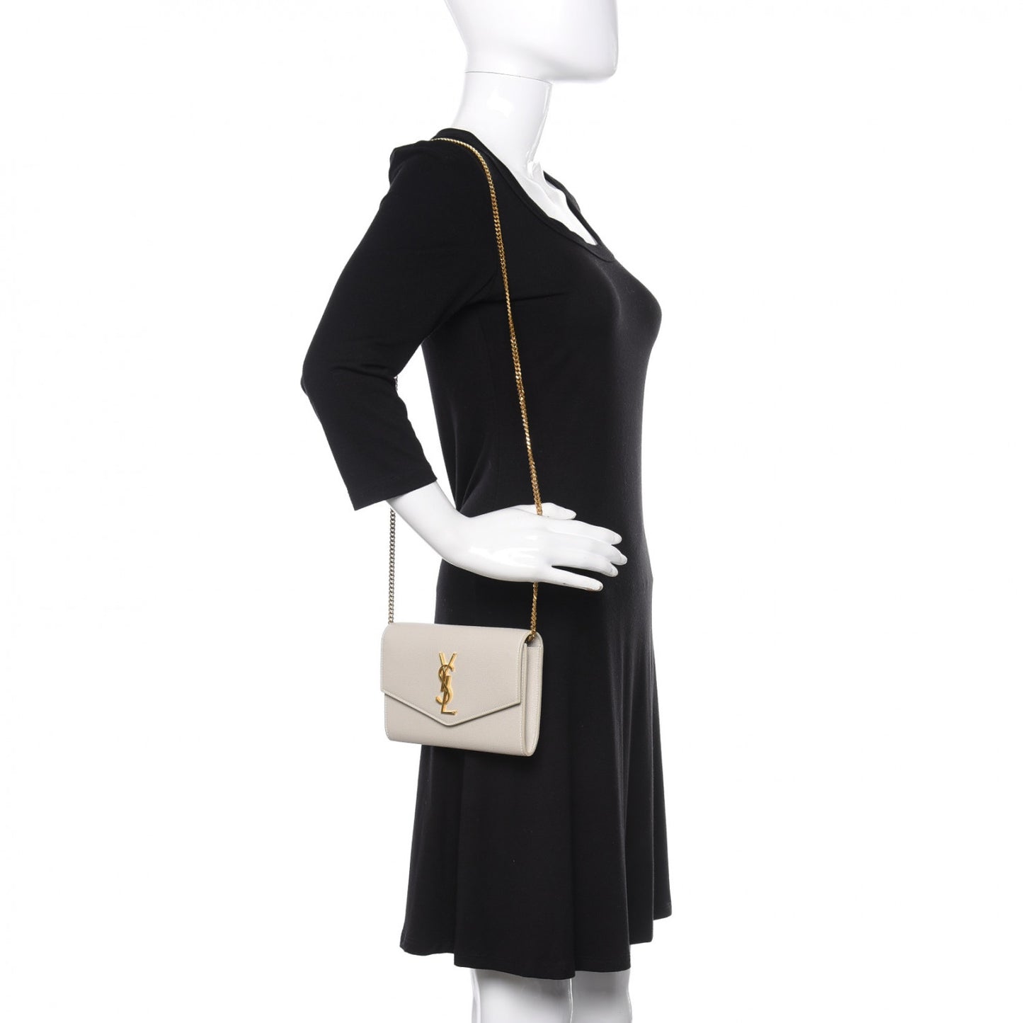 Grain De Poudre Monogram Uptown Chain Wallet Dark Latte