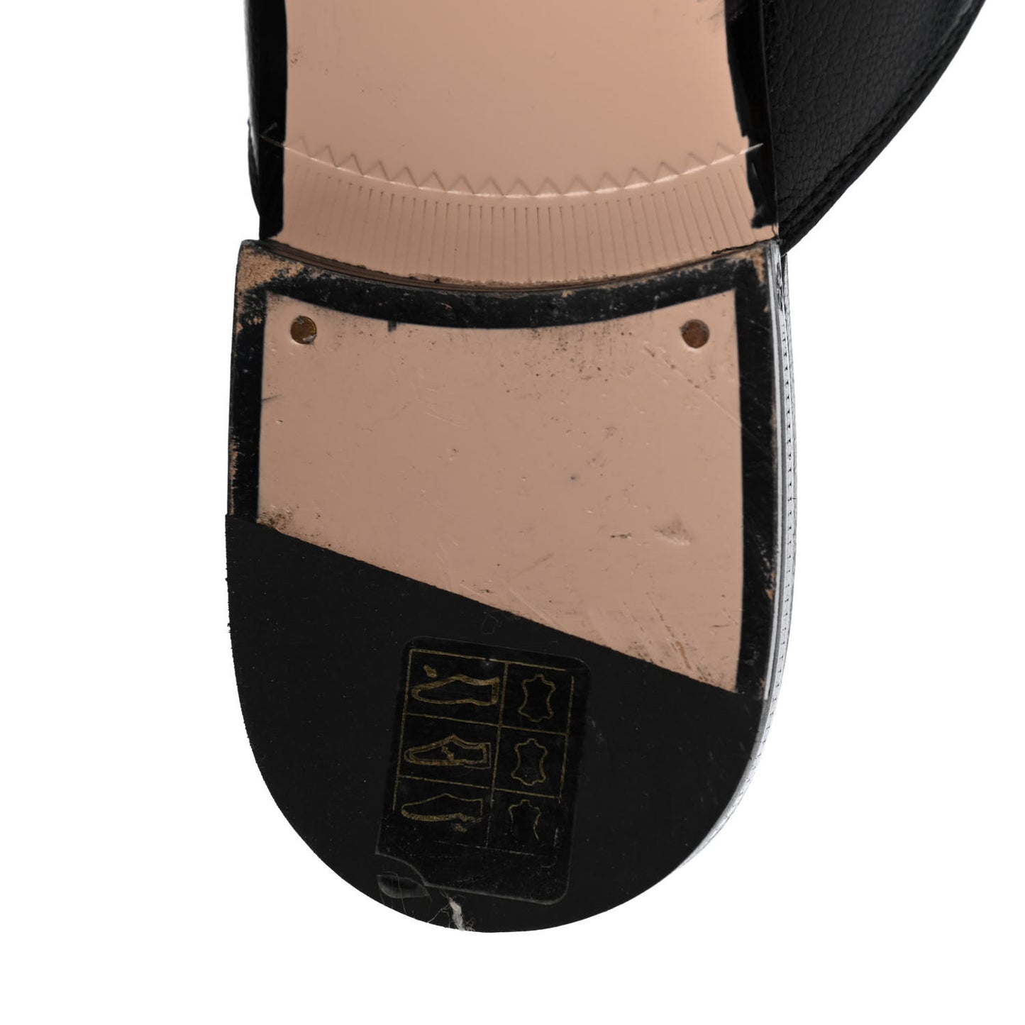 Goatskin Bee Star Embroidered Womens Princetown Slippers 37.5 Black
