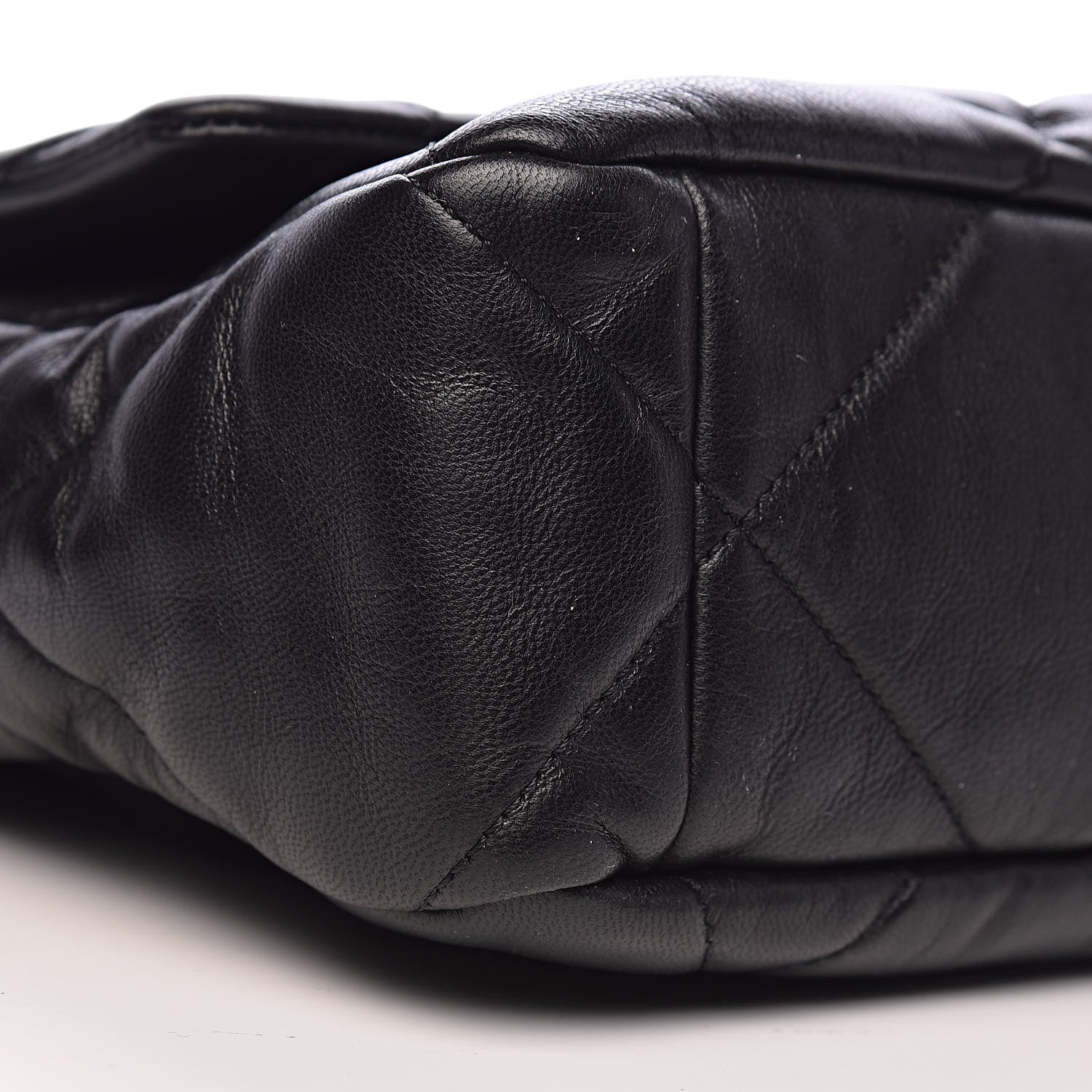 Chanel Goatskin Quilted Large 19 Flap Black 9 of 11