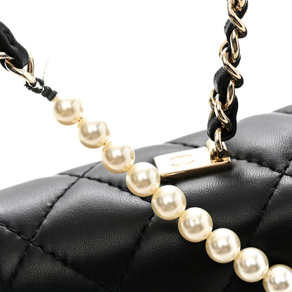 Chanel Lambskin Quilted Fantasy Pearl Flap Black 11 of 12