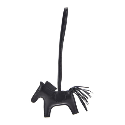 Hermes Milo Lambskin Grigri Rodeo Horse Bag Charm PM So Black 1 of 5
