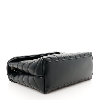 Saint Laurent Calfskin Y Quilted Monogram Small Loulou Chain Satchel Black 4 of 11