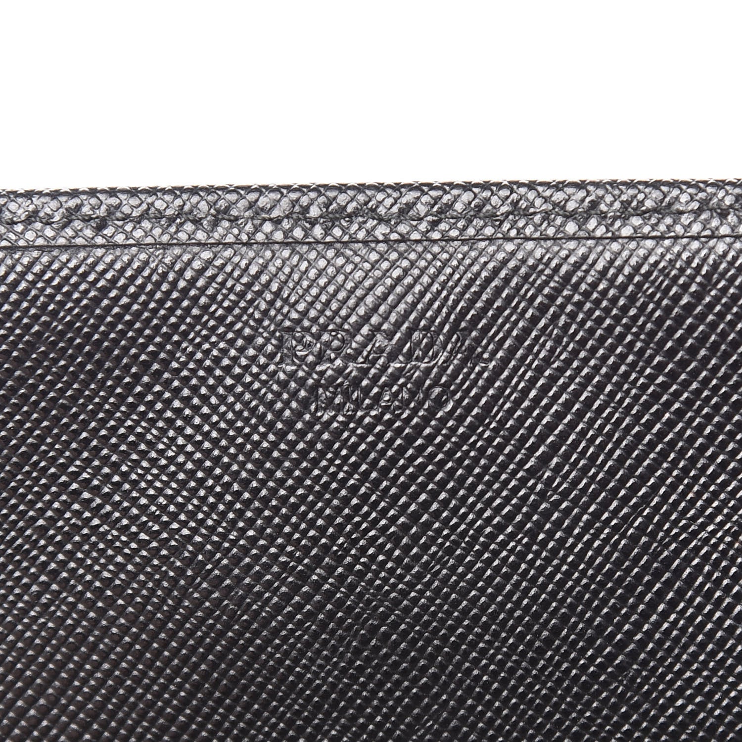 Prada Saffiano Metal Oro Chain Wallet Black 6 of 11