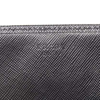 Prada Saffiano Metal Oro Chain Wallet Black 6 of 11