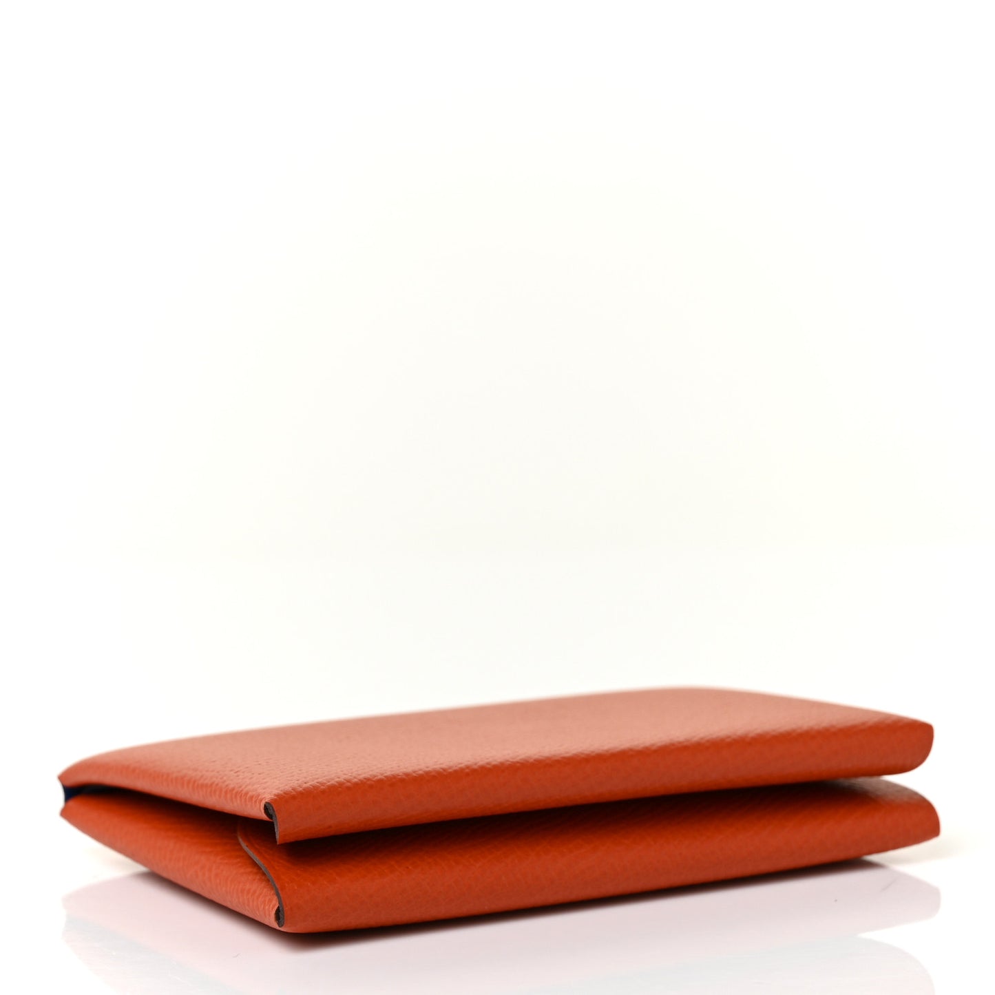 Epsom Verso Calvi Duo Card Case Orange Poppy Bleu Electrique