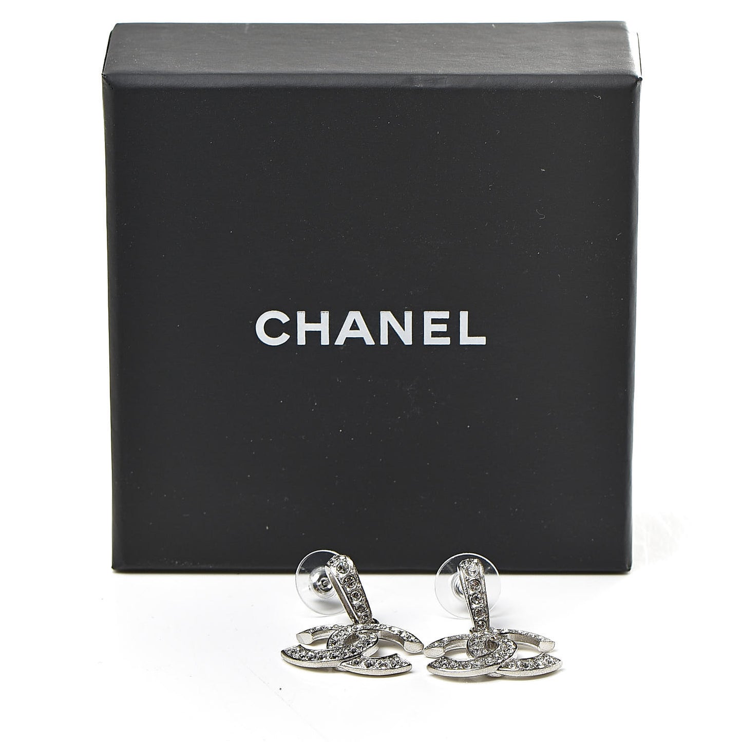 Crystal Palais Garnier CC Drop Earrings Silver