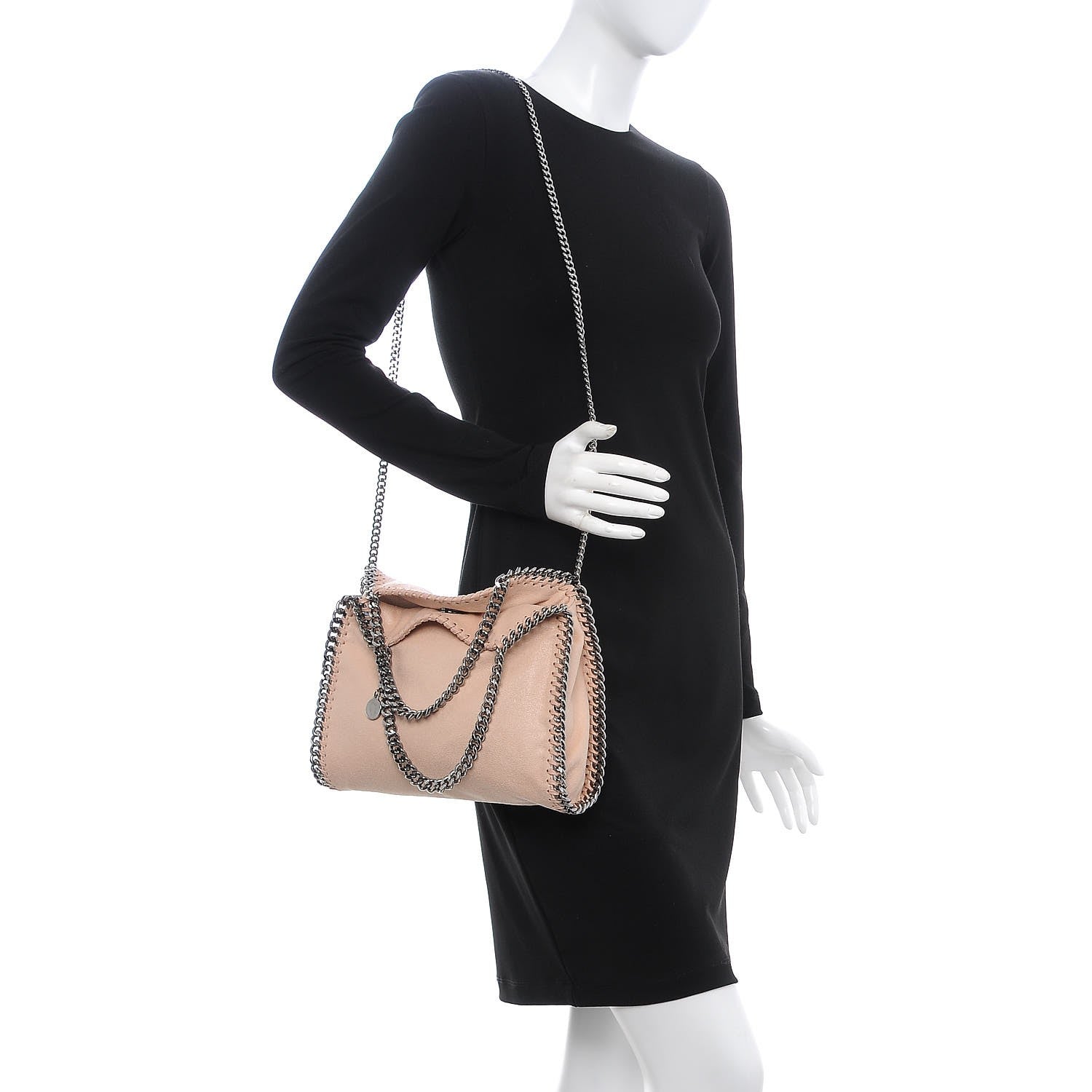 Stella McCartney Shaggy Deer Mini Falabella Fold Over Tote Powder 2 of 7