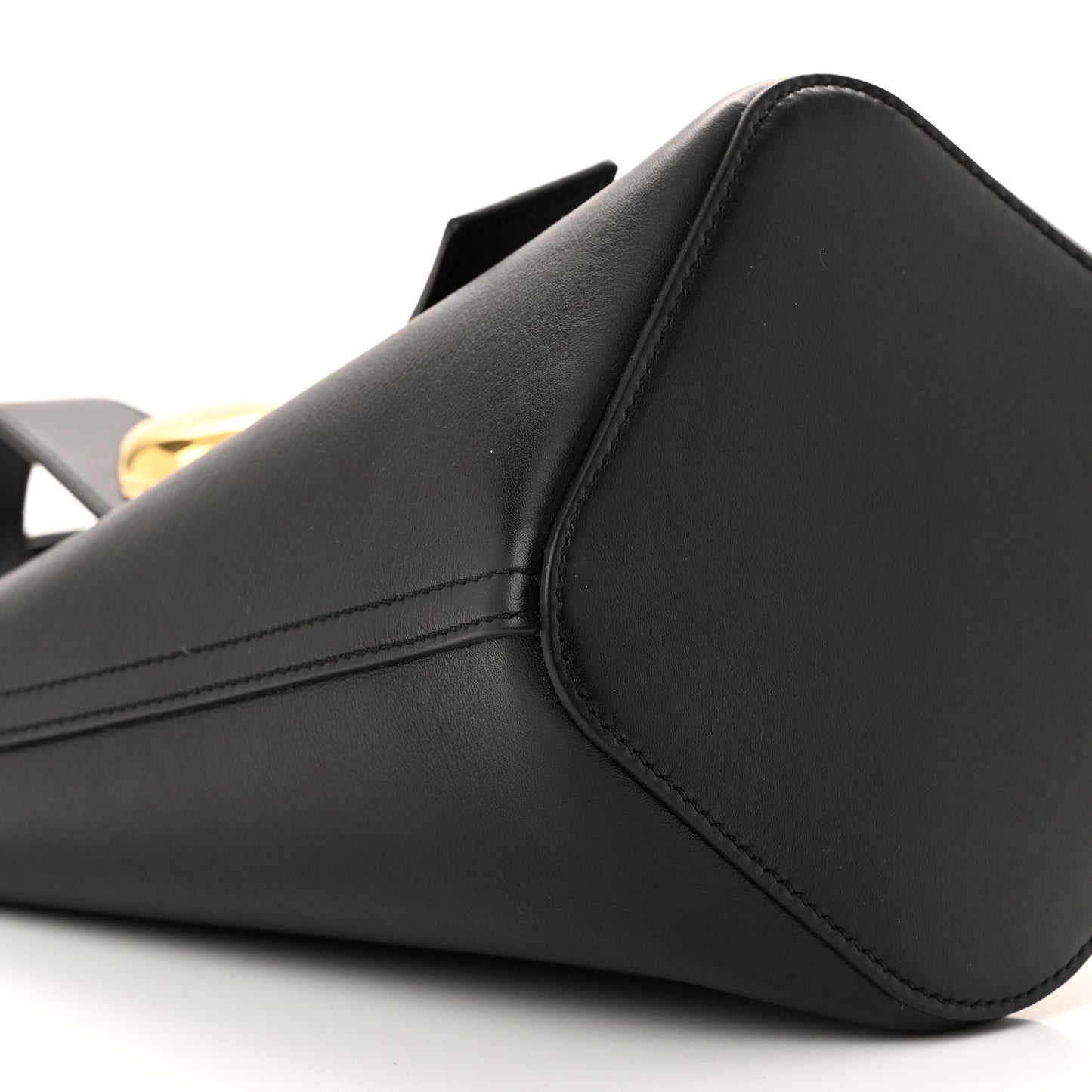 Soft Grained Calfskin Mini Pebble Bucket Bag Black