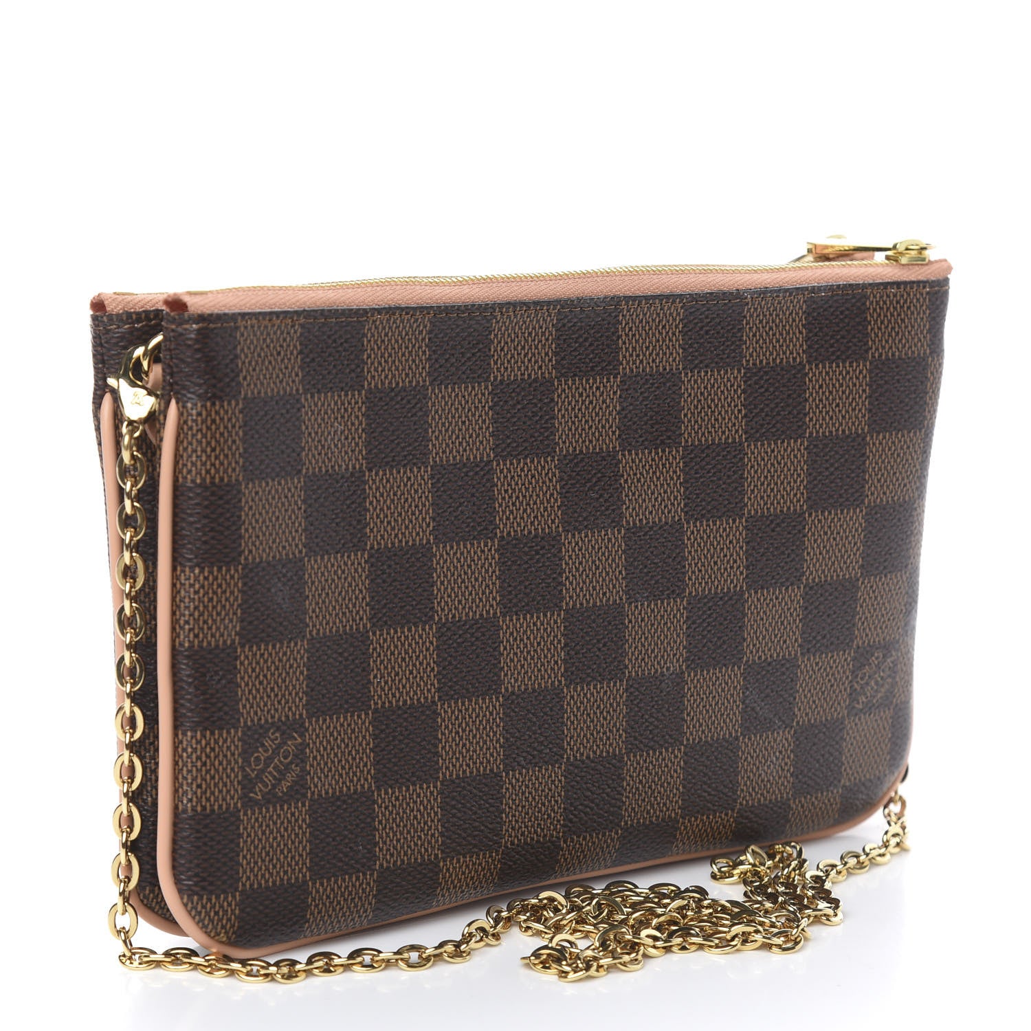 Louis Vuitton Damier Ebene Double Zip Pochette 2 of 9