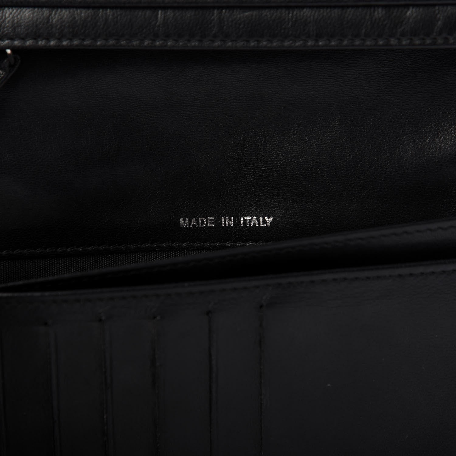 Chanel Lambskin Quilted Diamond CC Yen Wallet Black 11 of 11