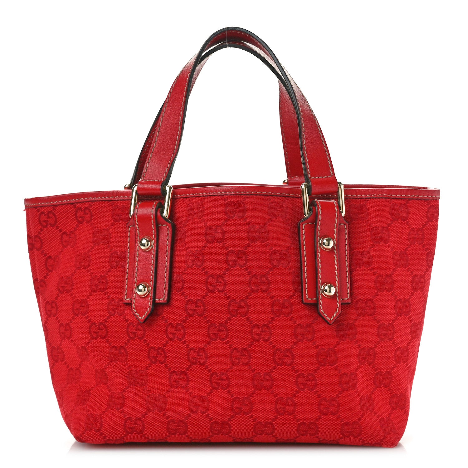 Gucci Monogram Small Jolicoeur Tote Red 1 of 11