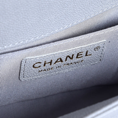 Chanel Caviar Quilted Small Boy Flap Grey 6 of 8