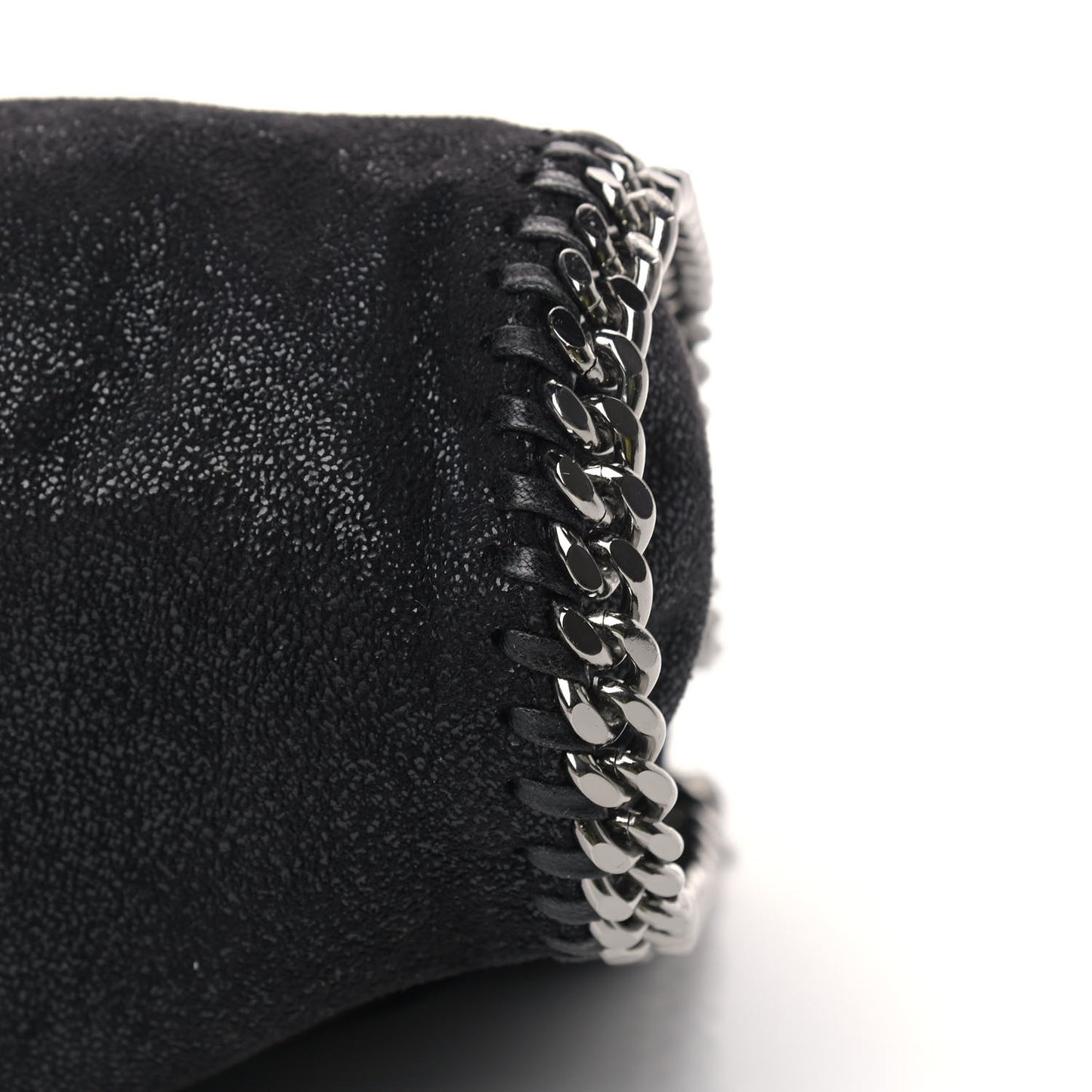 Shaggy Deer Mini Falabella Fold Over Tote Black