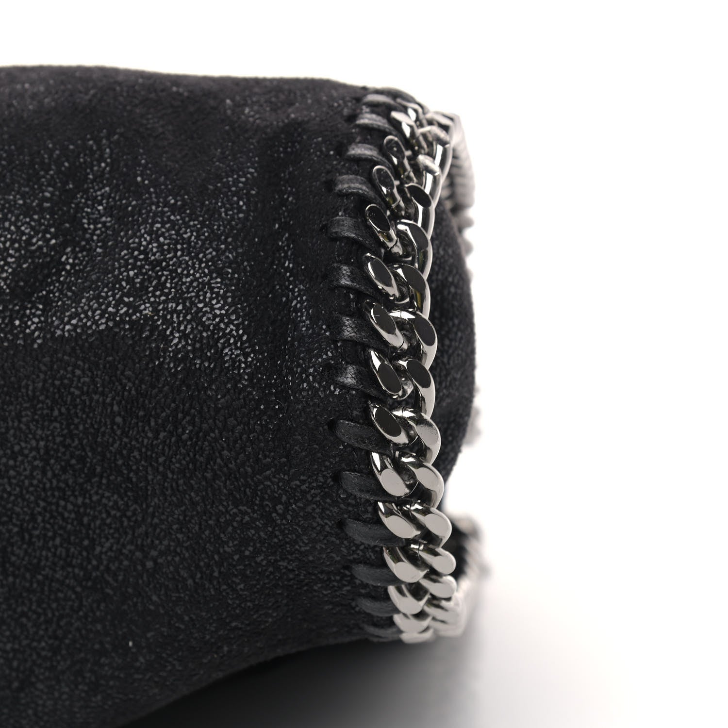 Stella McCartney Shaggy Deer Mini Falabella Fold Over Tote Black 9 of 9